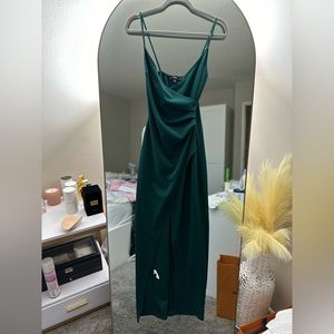 Dark green occasion dress (S)